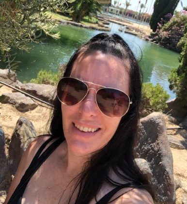 Portrait of Daniella Walsh, a BACP-registered counsellor, wearing sunglasses outdoors, with natural light and a relaxed, approachable expression.